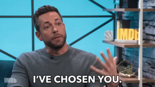 You Were The Chosen One Zachary Levi GIF