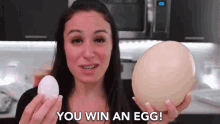 You Win A Huge Ostrich Egg GIF