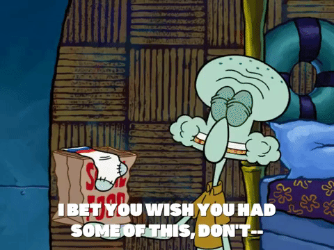 You Wish Squidward Talking GIF