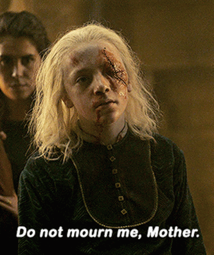 Young Aemond Targaryen Dont Mourn Me Mother GIF