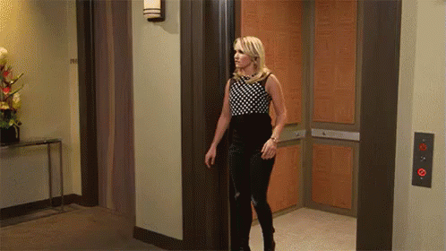 Young And Hungry Gabi Diamond Getting On Elevator GIF