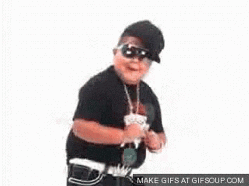 Young Boy Dancing With Sunglasses And Chain GIF