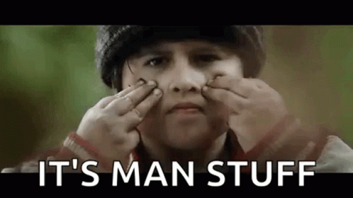 Young Boy Funny Face Hands It's Man Stuff GIF