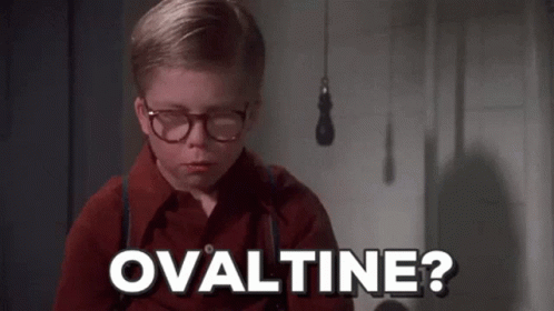 Young Boy in Glasses and Suspenders Says Ovaltine