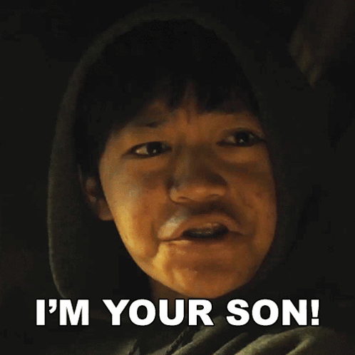 Young Boy in Hooded Sweatshirt Says I'm Your Son