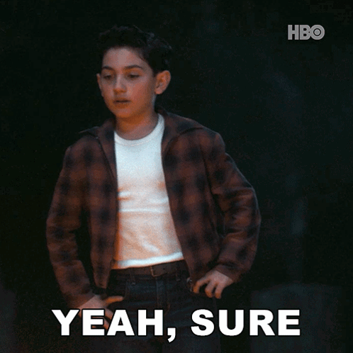 Young Boy In Plaid Jacket Saying Yeah Sure GIF