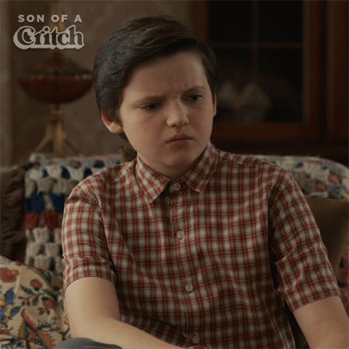 Young Boy in Plaid Shirt Son of a Grifch