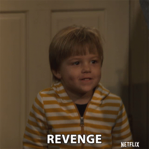 Young Boy in Yellow and White Sweatshirt Says Revenge