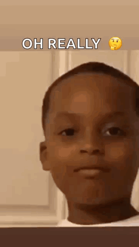 Young Boy Making Funny Face Saying Oh Really
