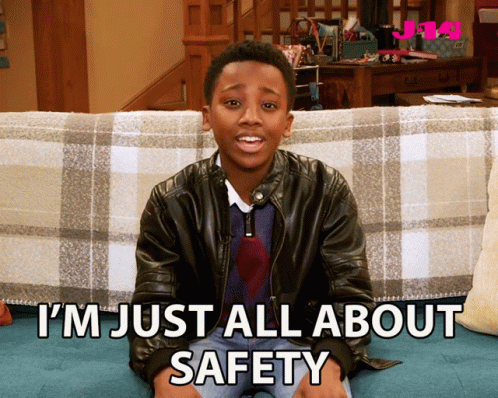 Young Boy on Couch I'm Just All About Safety