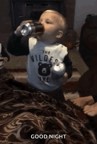 Young Boy Pretending To Drink Dr Pepper GIF
