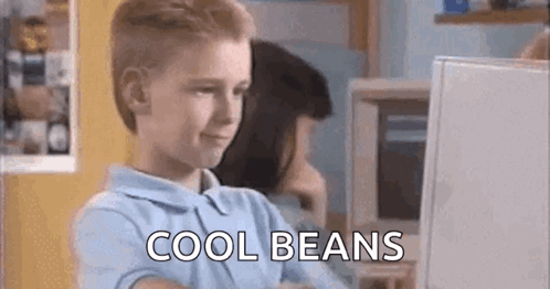 Young Boy Saying Cool Beans