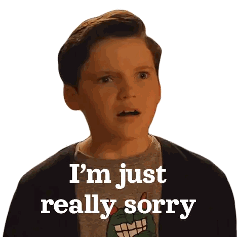 Young Boy Saying Sorry Surprised