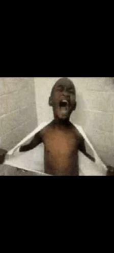 Young Boy Screaming During Bath