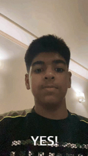 Young Boy Taking Selfie Saying Yes