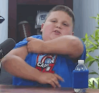 Young Boy With Microphone And Water Bottle GIF