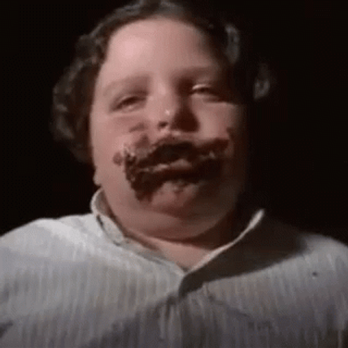 Young Bruce Bogtrotter Eating Cake GIF