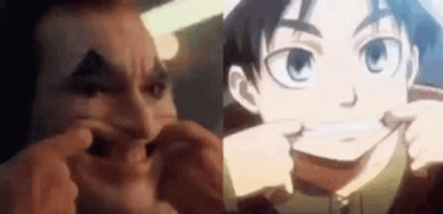 Young Eren Jaeger Anime With Joker GIF