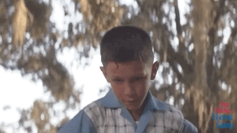 Young Forrest Gump Running Close Shot GIF