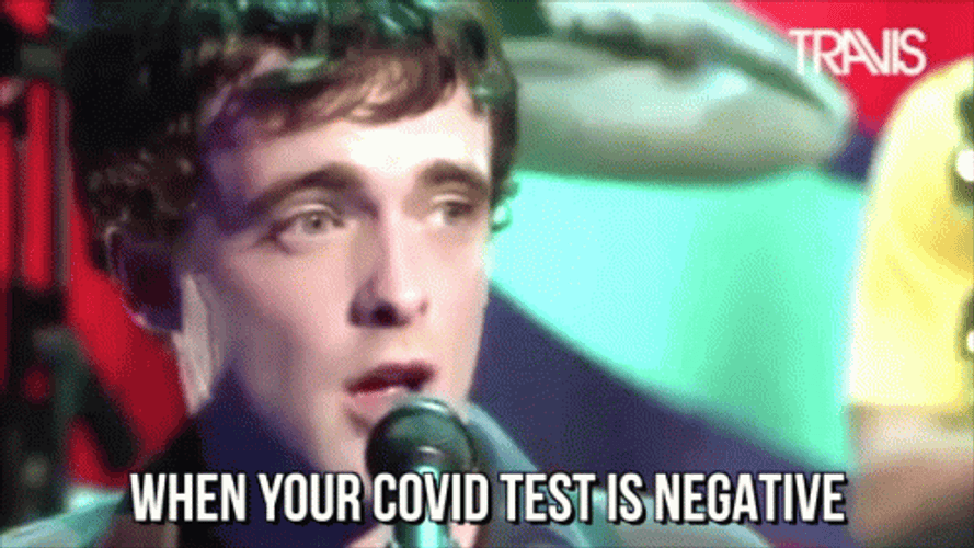 Young Fran Healy Covid Negative Relief GIF