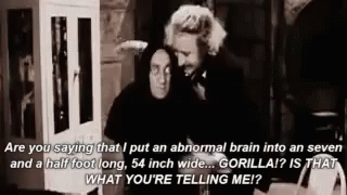 Young Frankenstein Gene Wilder Choking Marty Feldman GIF