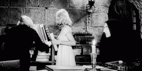 Young Frankenstein People Looking Back And Forth GIF