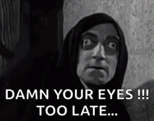 Young Frankenstein Damn Your Eyes Too Late GIF