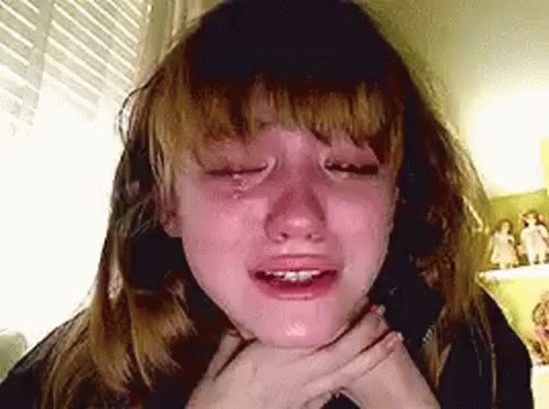 Young Girl Crying With Tear GIF