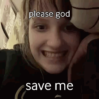 Young Girl Smiling Asking God to Save Her
