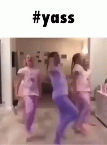 Young Girls Doing Irish Jig In Sleepwear GIF