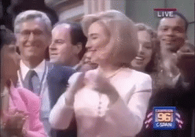 Young Hillary Clinton Clapping GIF