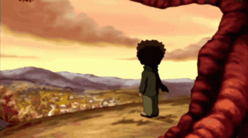 Young Huey Freeman Fierce Look GIF