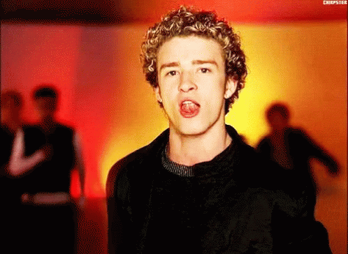 Young Justin Timberlake In Curls GIF