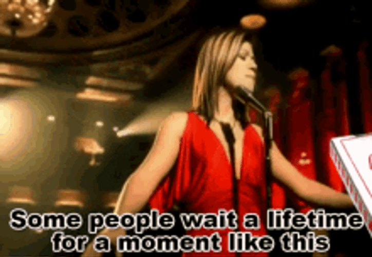 Young Kelly Clarkson Singing Moment Like This GIF