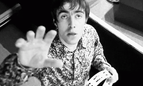 Young Liam Gallagher Peace Sign GIF