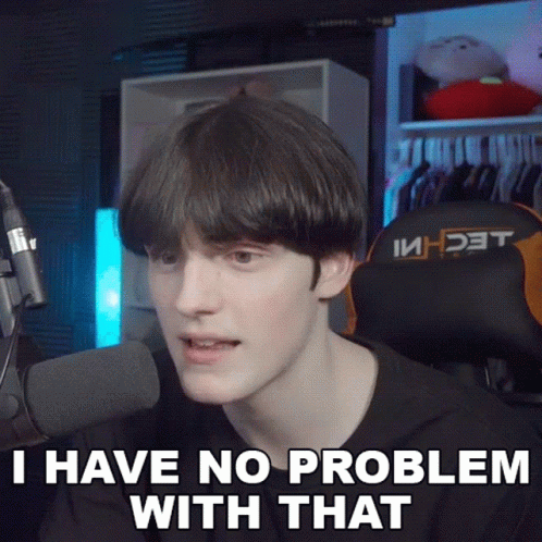 Young Man at Mic Saying I Have No Problem With That