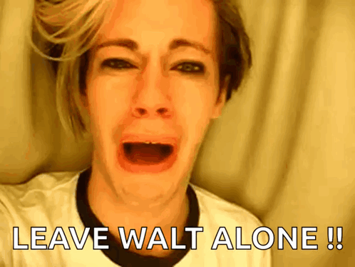 Young Man Crying Leave Walt Alone