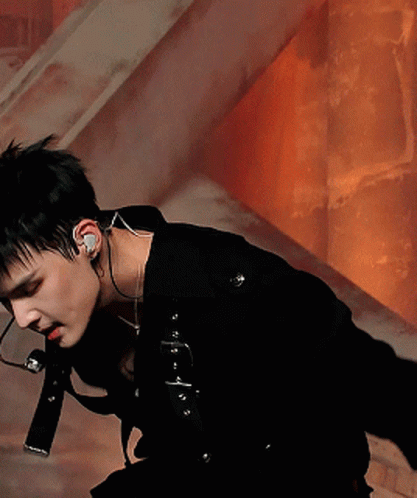 Young Man In Black Jacket GIF