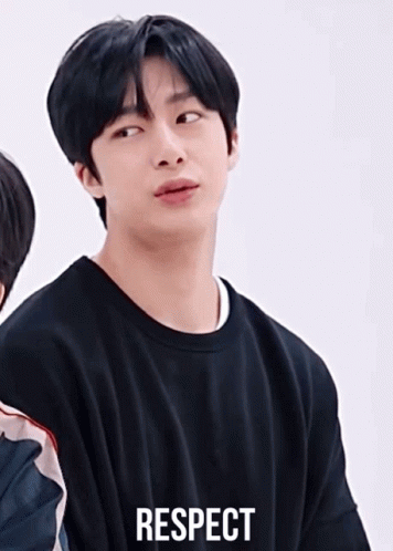 Young Man In Black Shirt Saying Respect GIF