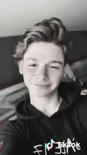 Young Man In Black TikTok Hoodie GIF