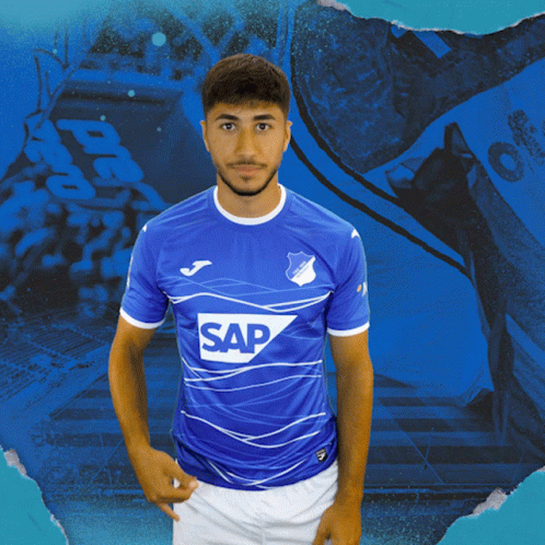 Young Man In Blue Shirt With Sap GIF