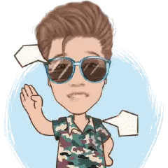 Young Man in Camo Shirt and Sunglasses
