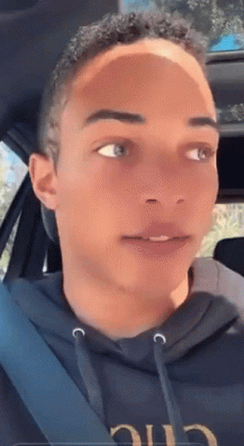 Young Man In Car Wearing Black Hoodie Saying Chic GIF