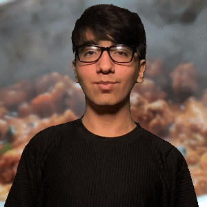 Young Man in Glasses and Black Shirt