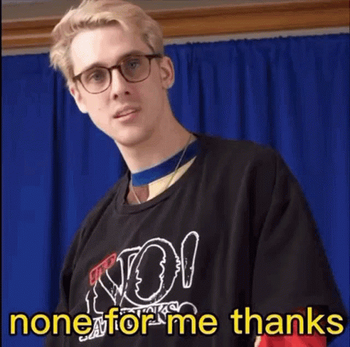 Young Man in Glasses and Black Shirt Stop Gesture