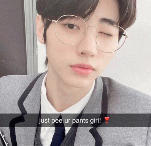 Young Man in Glasses and Suit Says Just Pee Ur Pants Girl