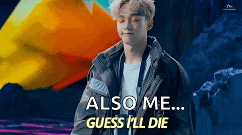 Young Man in Jacket Saying Also Me Guess I'll Die