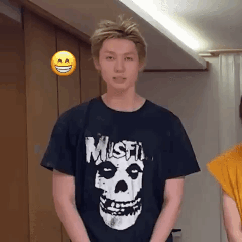 Young Man in Misfits T-Shirt