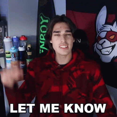 Young Man in Red Hoodie Says Let Me Know