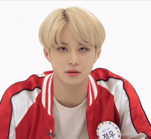 Young Man in Red Jacket with NCT 127